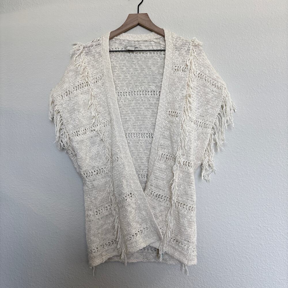 Ariat Open Knit Fringe Vest Cotton Western Boho Layering S CoastalCowgirl